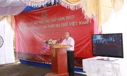 Bài phát biểu của Trưởng Ban liên lạc lâm thời Họ Chử Việt Nam 2017