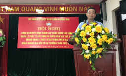 Mặt trận tổ quốc quận Hoàng Mai triển khai kế hoạch và công bố quyết định thành lập đoàn giám sát công tác quản lý trật tự xây dựng trên địa bàn Quận năm 2018 đối với 02 phường Giáp Bát, Trần Phú